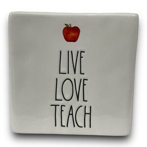 Rae Dunn Artisan Collection by Magenta Ceramic Live Love Teach Desktop Caddy